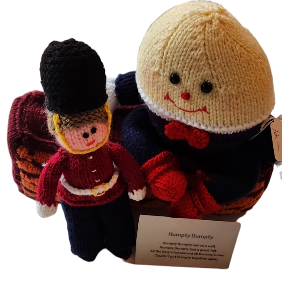 Handmade Vintage Humpty Dumpty Plush Set - Picture 1 of 4